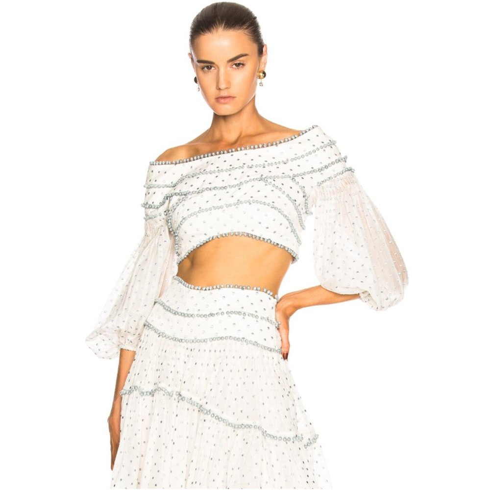 ZIMMERMANN Painted Heart Contour Crop Top (size 0 - NWT)